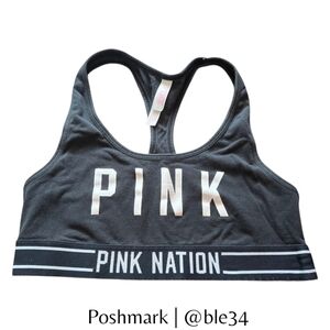 *SALE* PINK Victoria's Secret Black Racerback Sports Bra